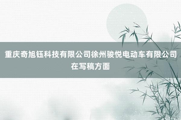 重庆奇旭钰科技有限公司徐州骏悦电动车有限公司在写稿方面